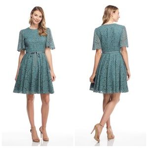 Gal Meets Glam Harper Lace Fit and Flare Dress